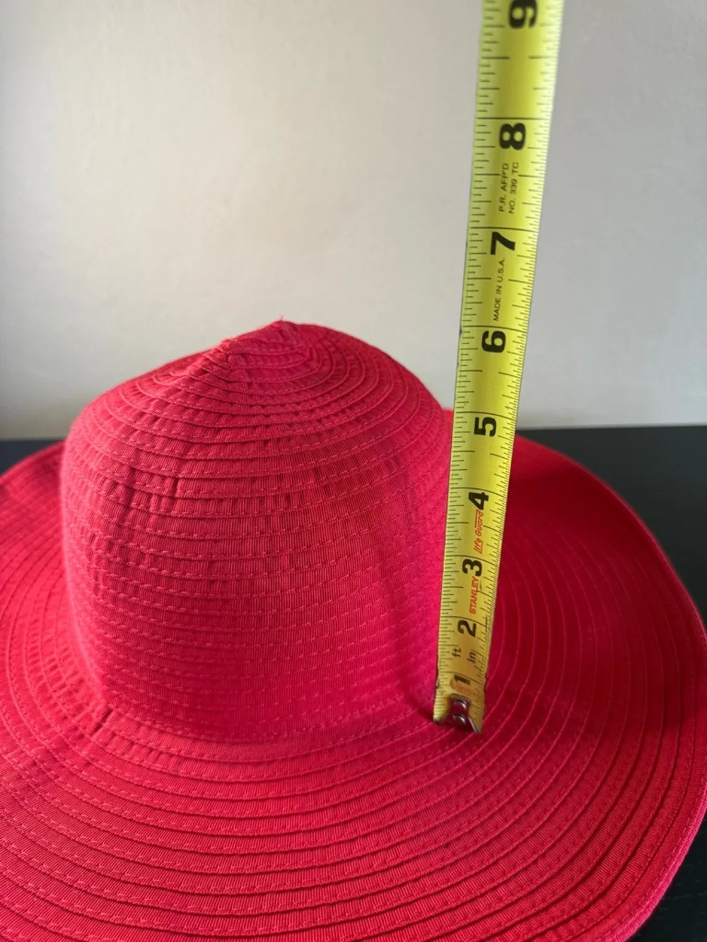 Women’s Packable Red Wide Brim Sun Hat One Size
